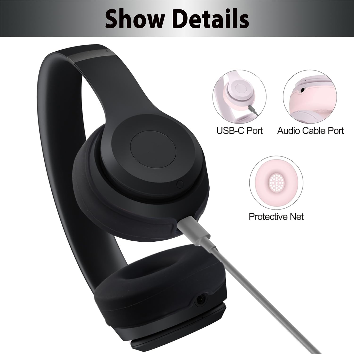 Adhiper Sweat Earpad Covers Accessories for Beats Solo 4, Solo 3 – Black | Soft
