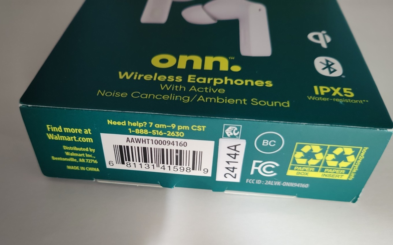 NEW onn. groove Bluetooth In-Ear Earbuds ANC/Ambient, Qi Wireless, IPX5 White
