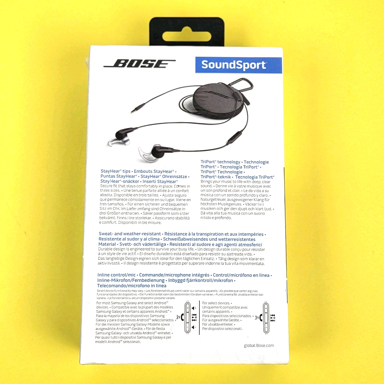 Bose SoundSport In-ear Wired Headphones 741776-0070 – Charcoal Black