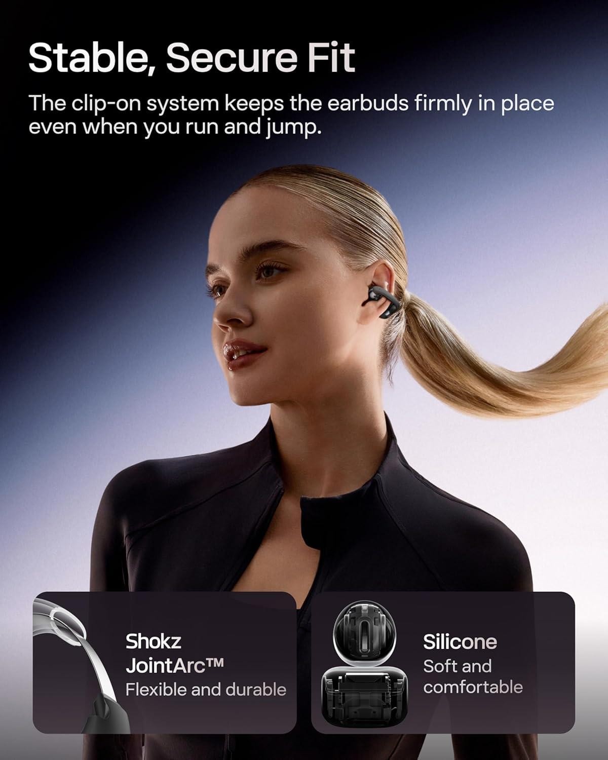 SHOKZ OpenDots ONE Open-Ear Earbuds | True Wireless Black Excellent Condition