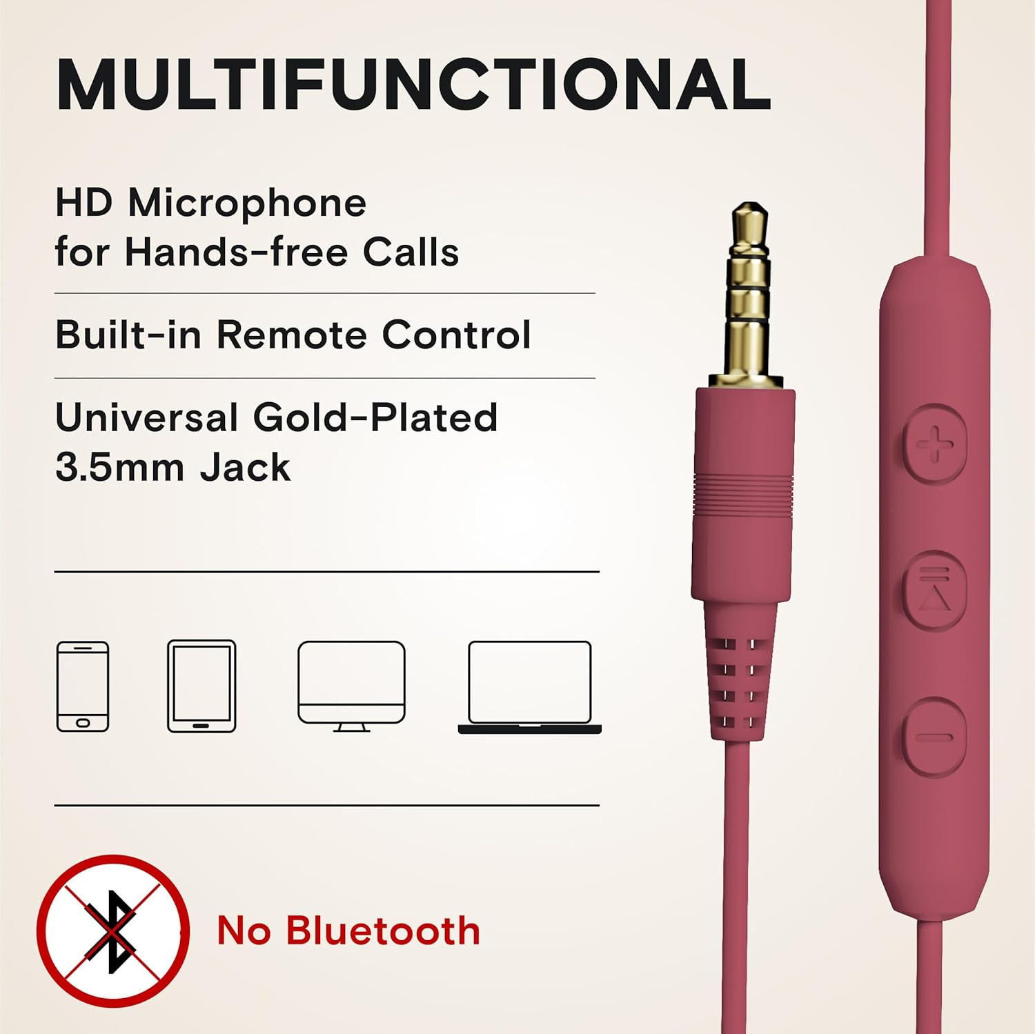 CL750 On-Ear Headphones Wired with Mic and Volume Control — Noise Isolating Cord