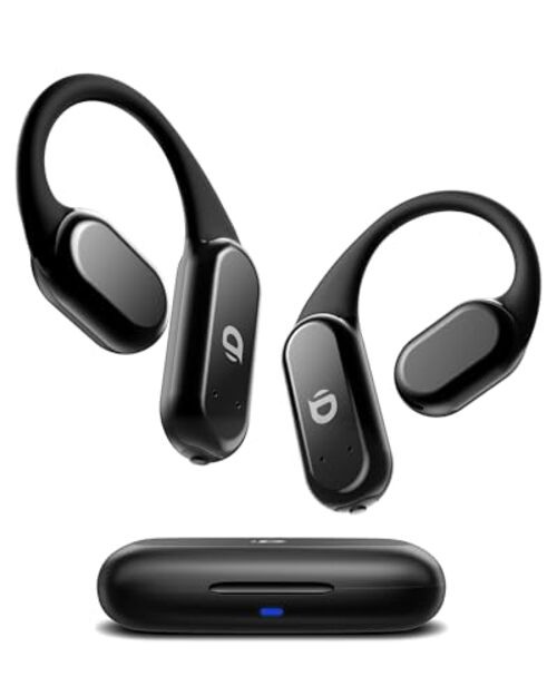 True Wireless Bone Conduction Earphones, OWS Open Ear Headphones with Charcoal