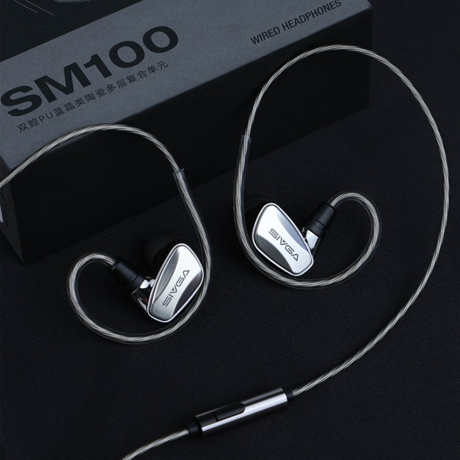 SIVGA SM100 10mm Dual-Chamber Dynamic Driver In-Ear Wired Earphones