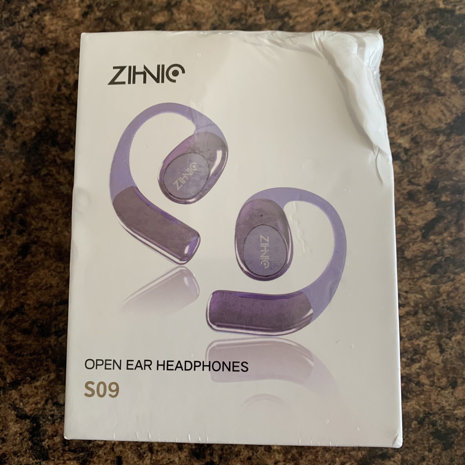 ZIHNIC Open Ear Headphones S09 True Wireless Any Phone Purple “NEW”