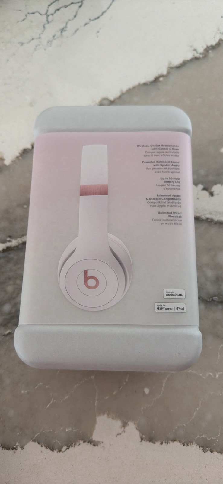 Beats by Dr. Dre Solo 4 Cloud Pink Wireless Bluetooth On-Ear Headphones