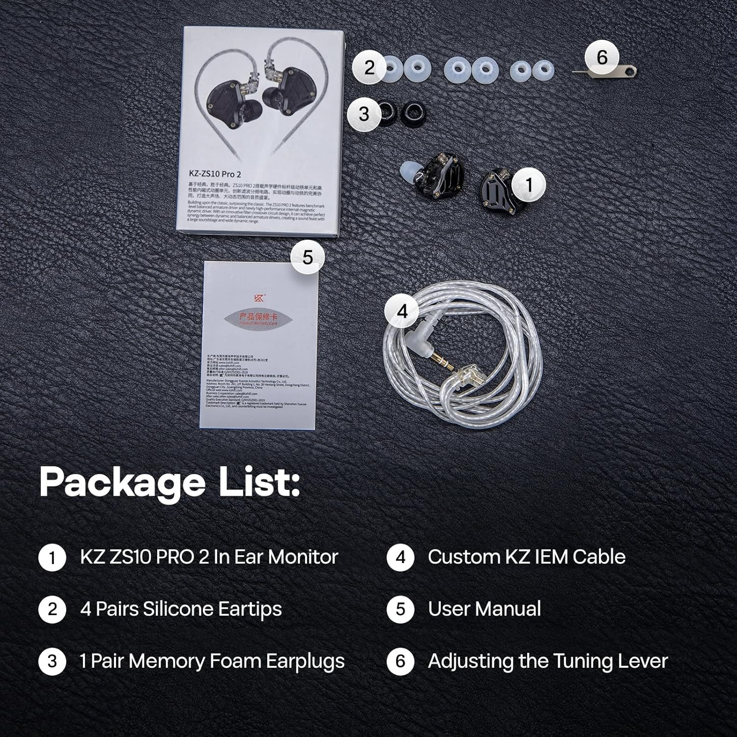 KZ ZS10 PRO 2 in Ear Monitor IEM, 1DD+4BA Hybrid Wired Earbuds, with 4-Level Tun