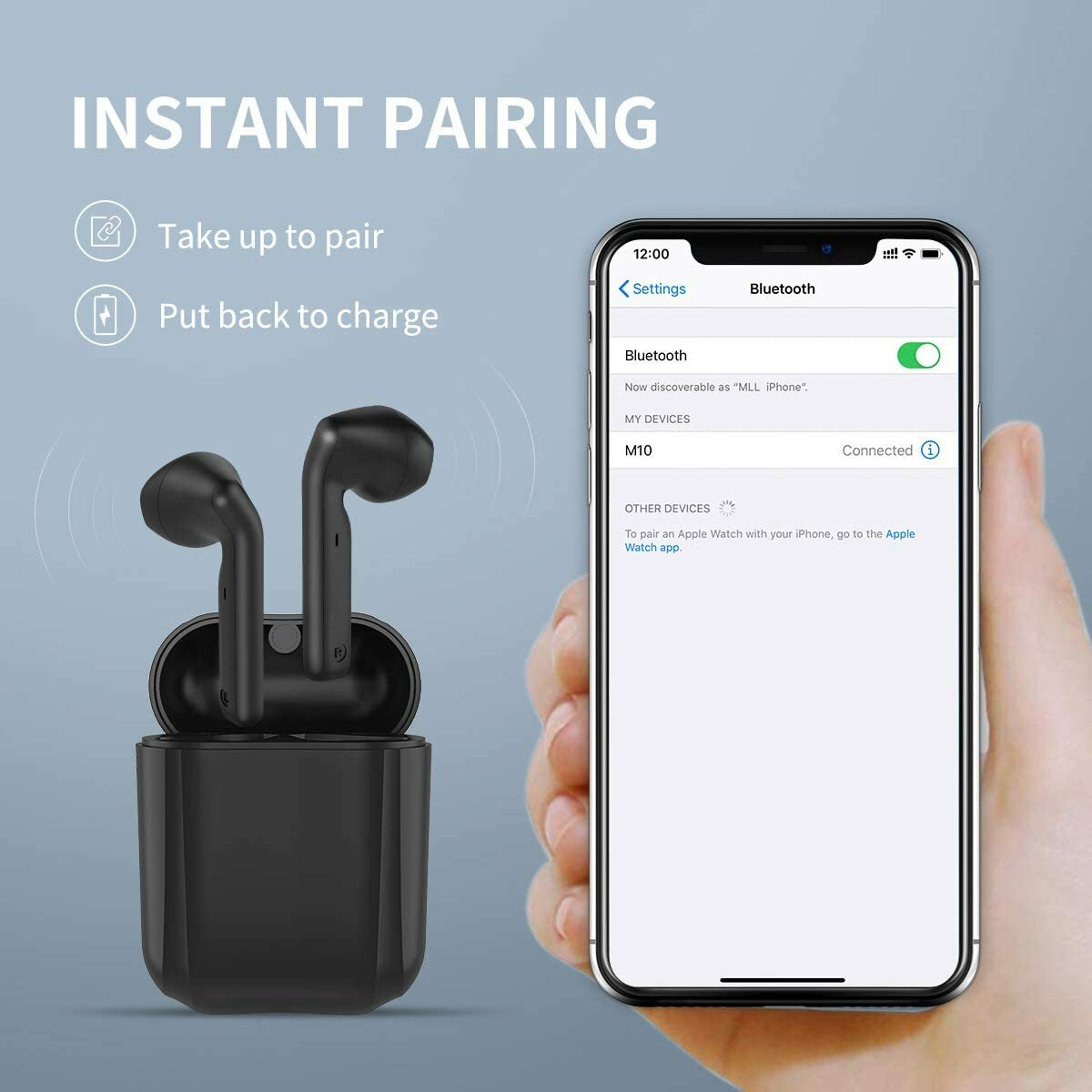 Bluetooth Earbuds 30H Playtime HiFi 3D Stereo IPX5 Built-in Mic CVC8.0 Apt-X
