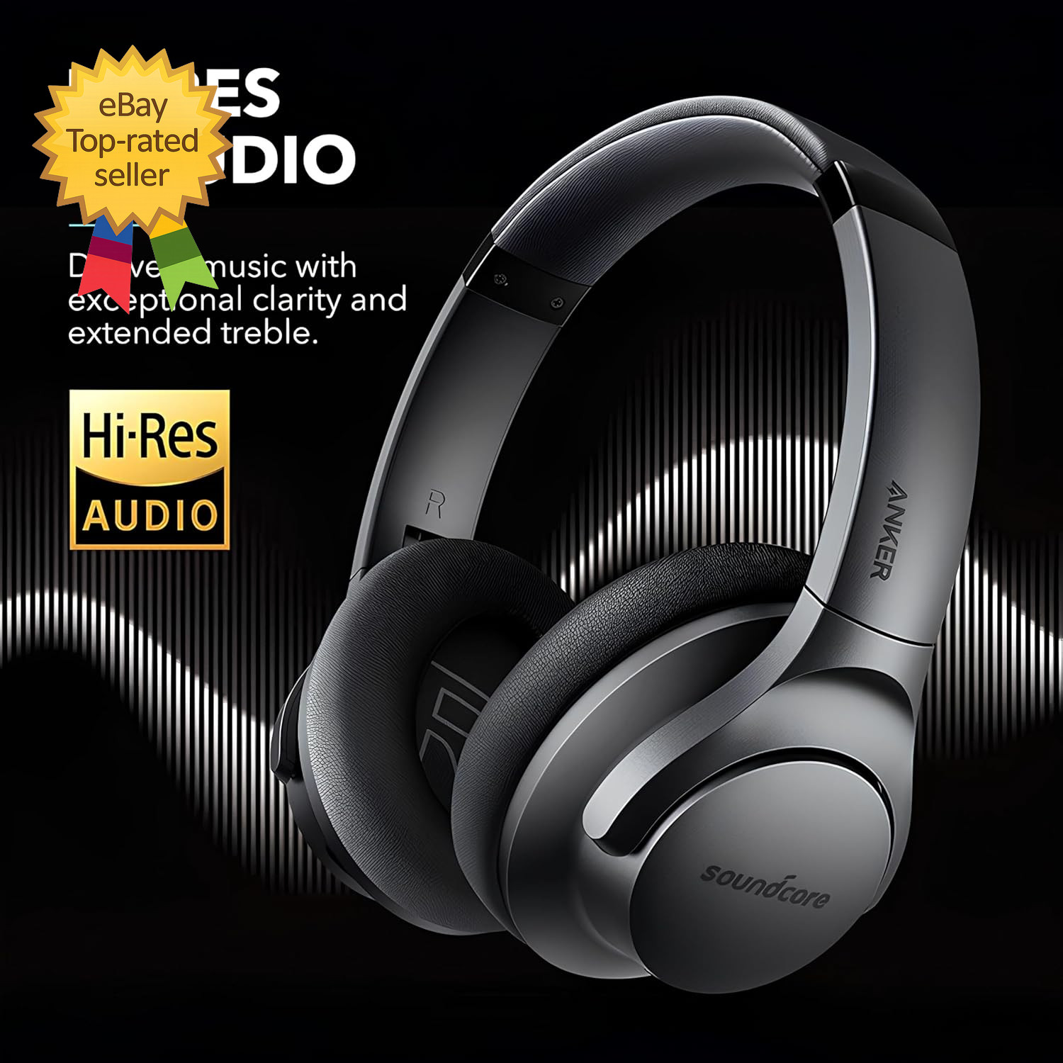 Anker Life Q20 Hybrid Active Noise Cancelling Headphones Wireless Ear Bluetooth