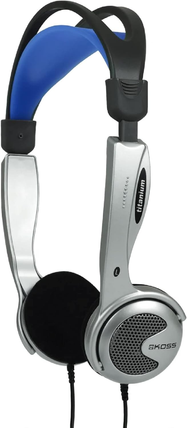 Koss KTXPRO1 Titanium Portable Headphones with Volume Control, Single, Standard