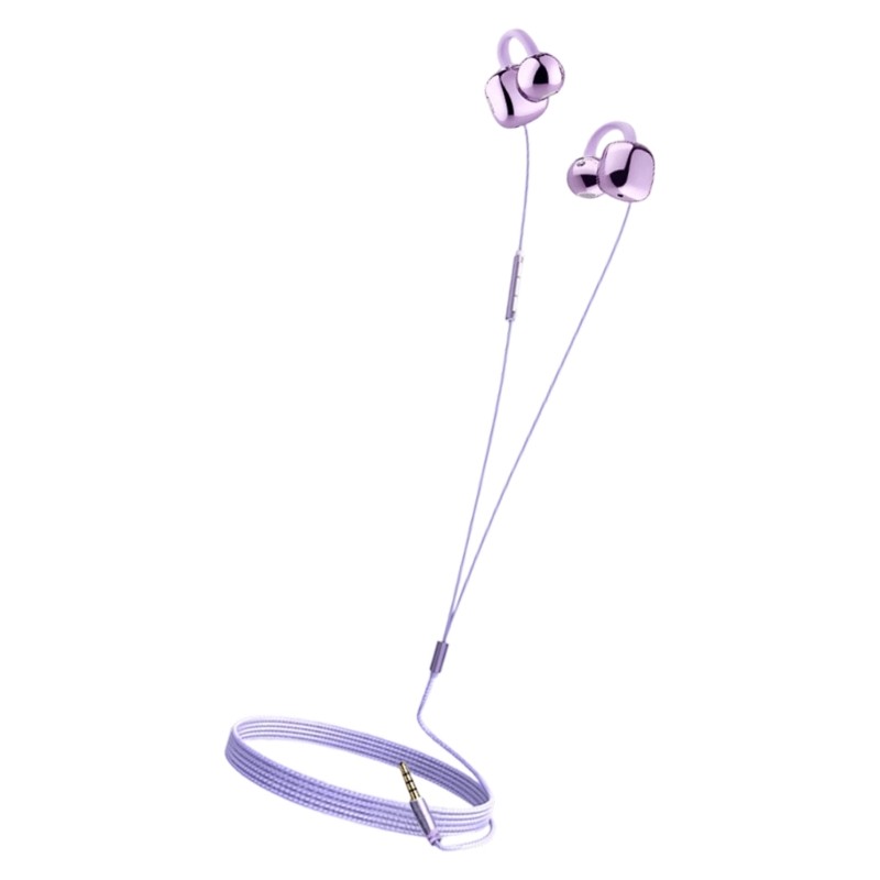 3.5mm/Type C Clip on Cord Earphone for Smartphone Earphones Sound Powerful Bass