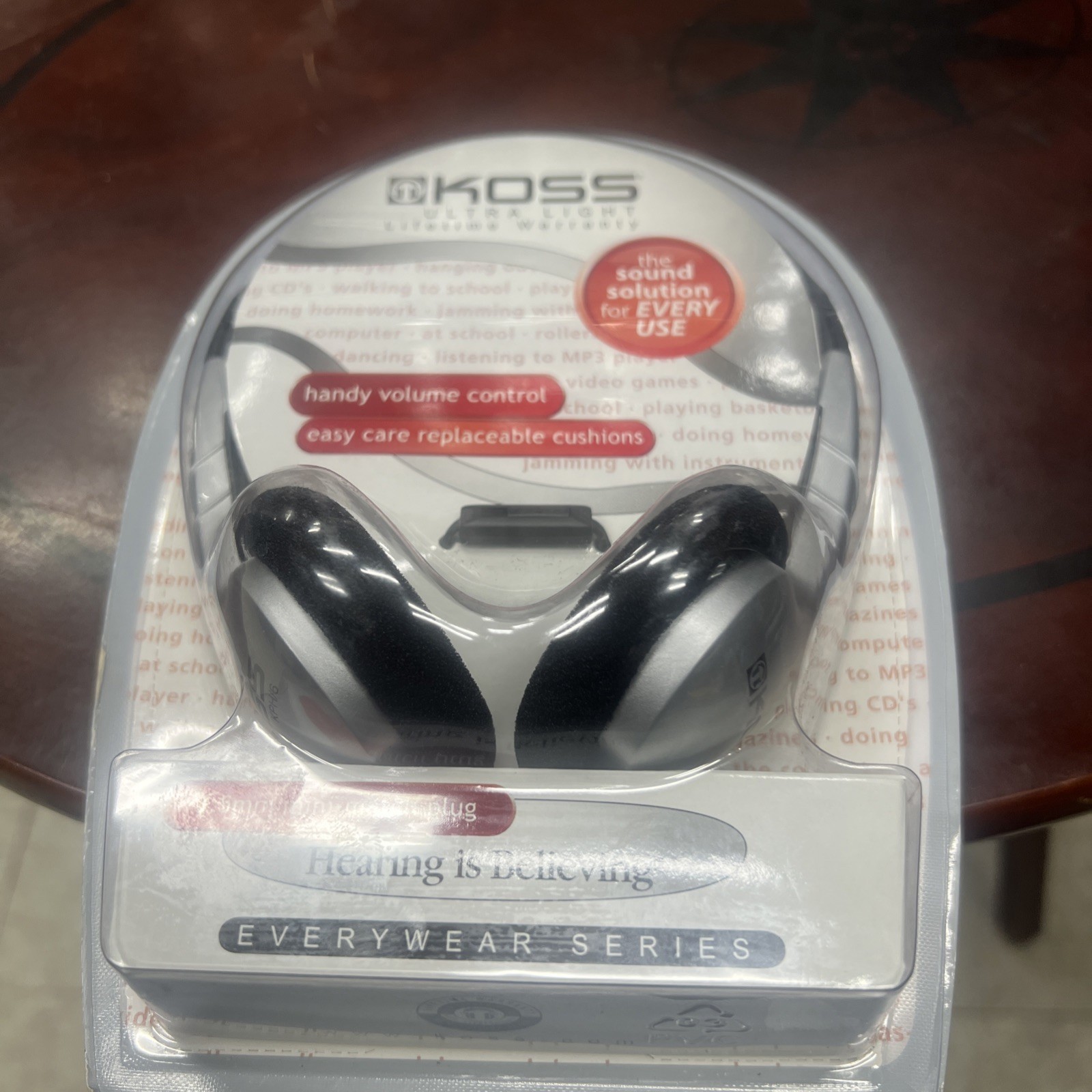 Koss KPH/6 Portable Stereophone Ultra Light Headphones Inline Volume Control New