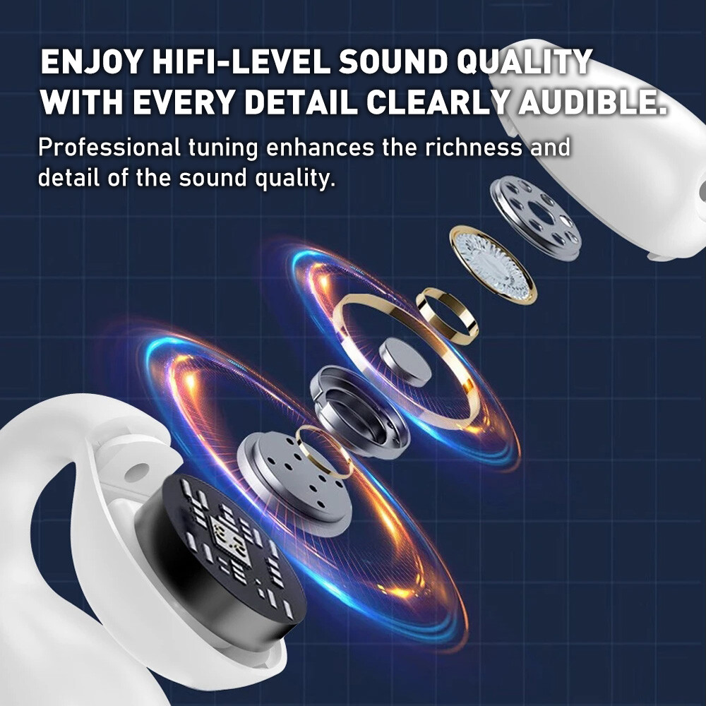 DUDAO Bone Conduction Earphone Bluetooth-5.2 Ear Clip on Ear Earring Wireless
