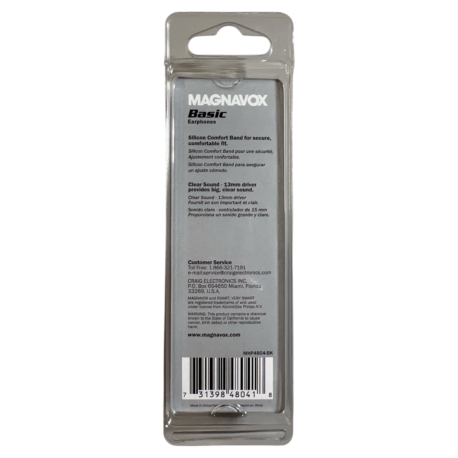NEW Magnavox Basic Earphones Ear Buds Earbuds Silicon Comfort Band