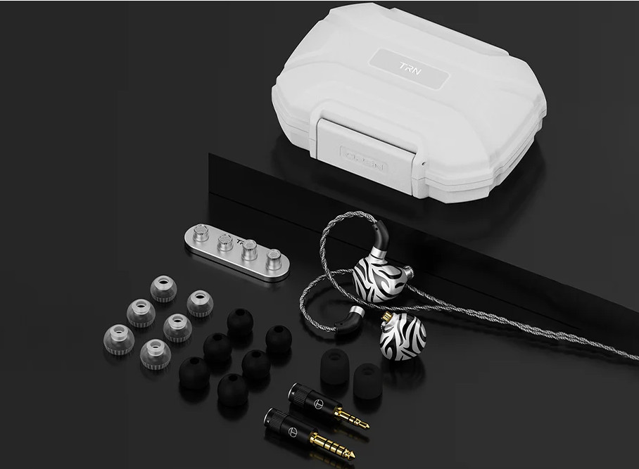 TRN White Tiger Hybrid Dual Dynamic Driver Planar Diaphragm Earphones with Cable