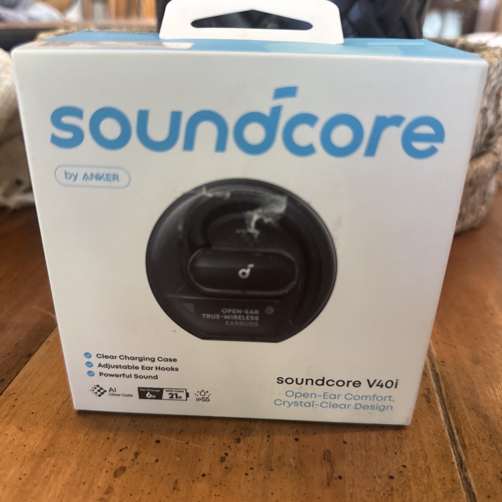 Soundcore V40i Open-Ear Earbuds Clip-On Headphones Breathable Comfort Free Ship
