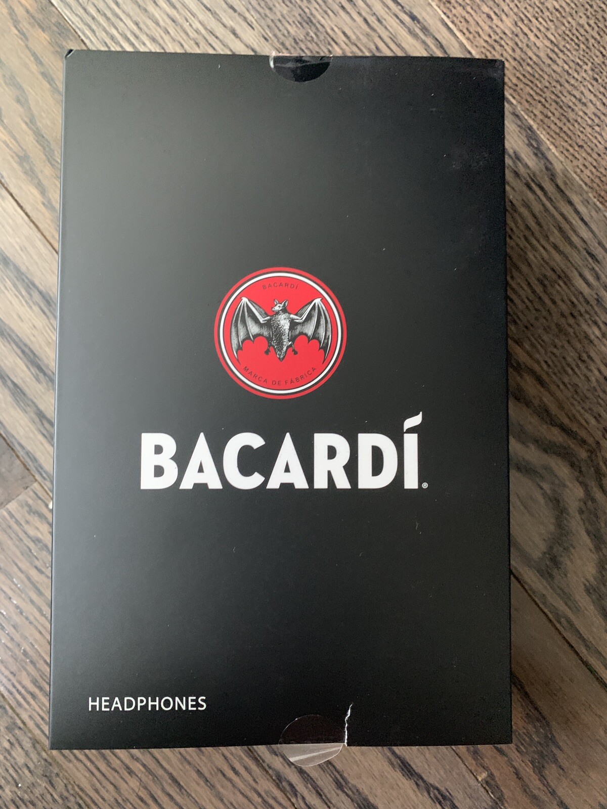Headphones Bacardi Black/Red Stereo Volume Control and Microphone 1 Box 30 Units
