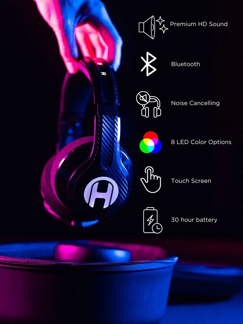 HAYMAKER Noise Cancelling Bluetooth Gaming Headphones HM100