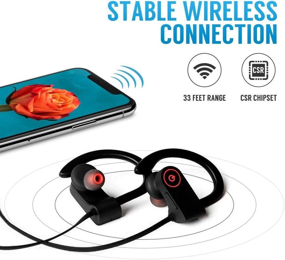 Waterproof Bluetooth 5.0 Stereo Sport Wireless Headphones in Ear Headset lot USA