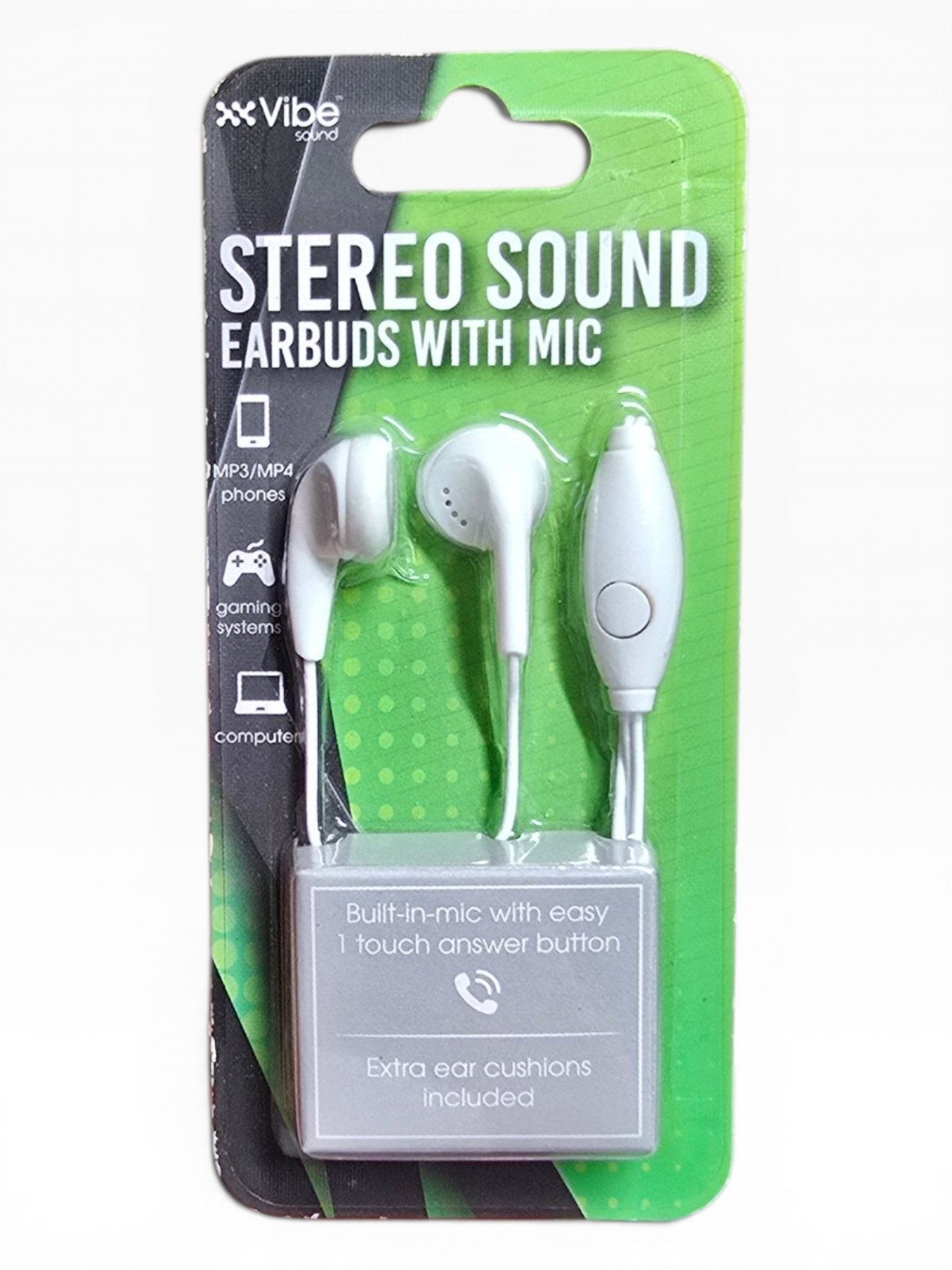 Choose Your Color Vibe Sound Stereo Earbuds With Mic 3.5mm Wired Headphones