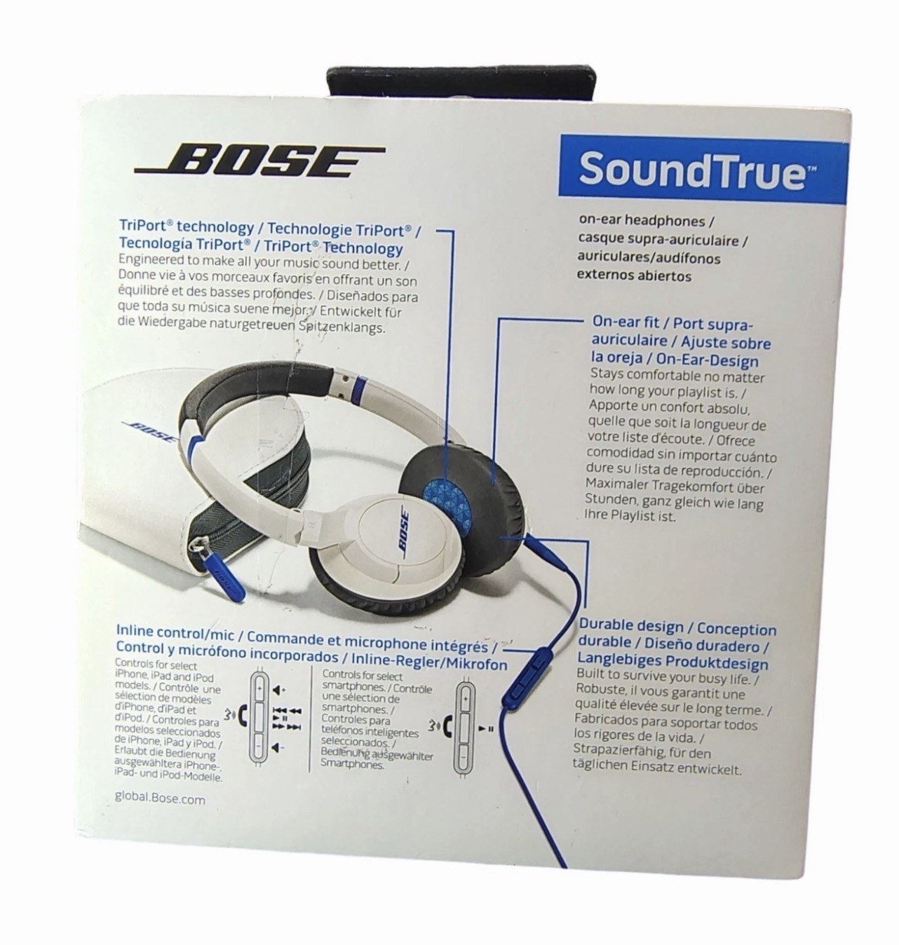 Bose SoundTrue On-Ear Wired Headphones White Great Condition!