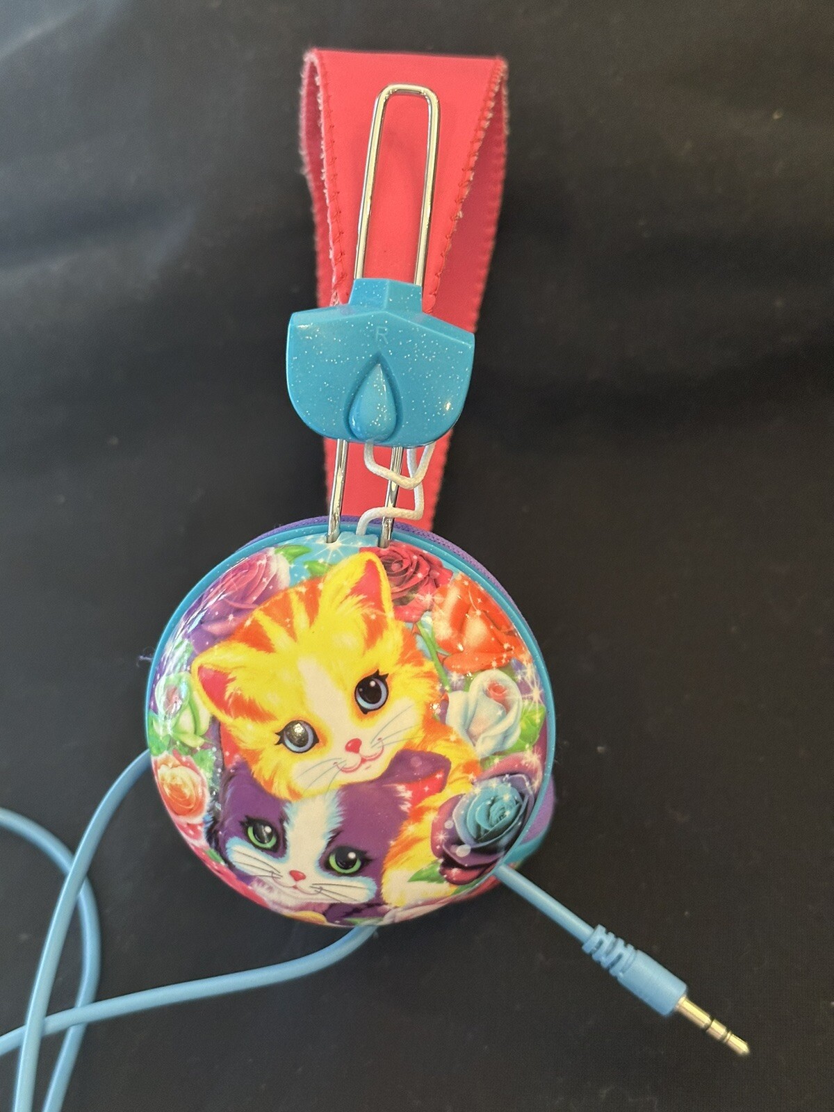 Lisa Frank Stero Head Phones headphone kitty cat adjustable size kids adults