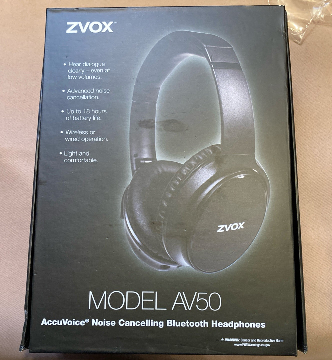 Zvok Accu Voice Headphones Model AV50 Noise Cancelling Bluetooth Headphones