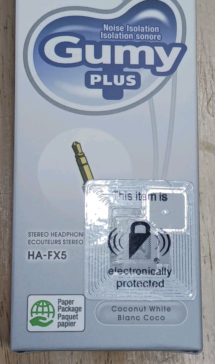 New JVC Gumy Plus HA-FX5 Wired Earbuds Headphones Coconut White