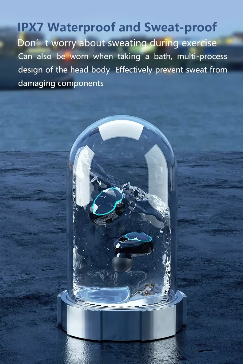 Wireless Earbuds Bluetooth 5.3, Waterproof, Touch Control, Long Battery Life