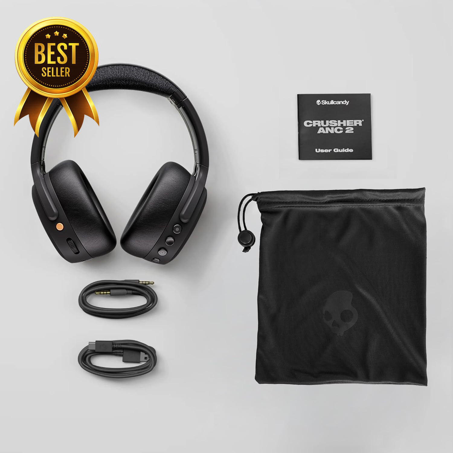 Crusher ANC 2 Wireless Bluetooth Headphones Noise Cancelling 60H Plasma