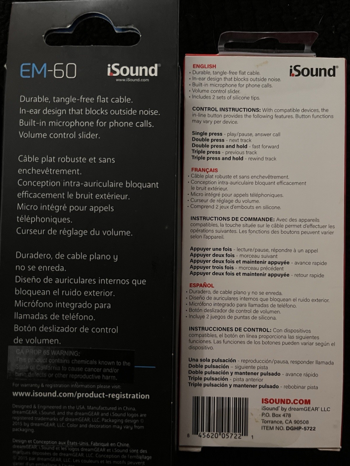 iSound EM-60 In-Ear Wired Earbuds 3.5mm w/ Mic, Volume Control, 10mm