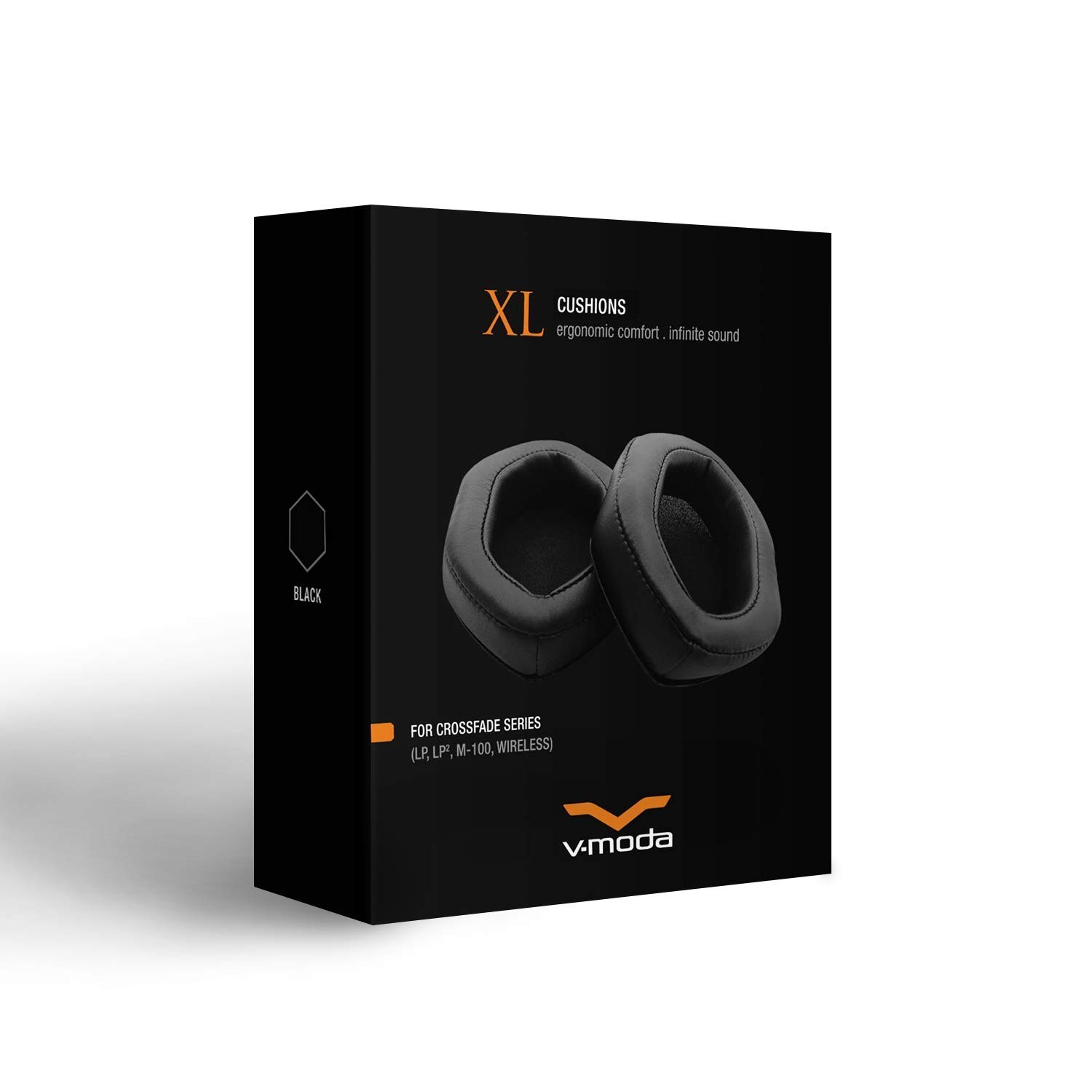 V-Moda XL Cushions for Over-Ear Headphones – Black One Size,
