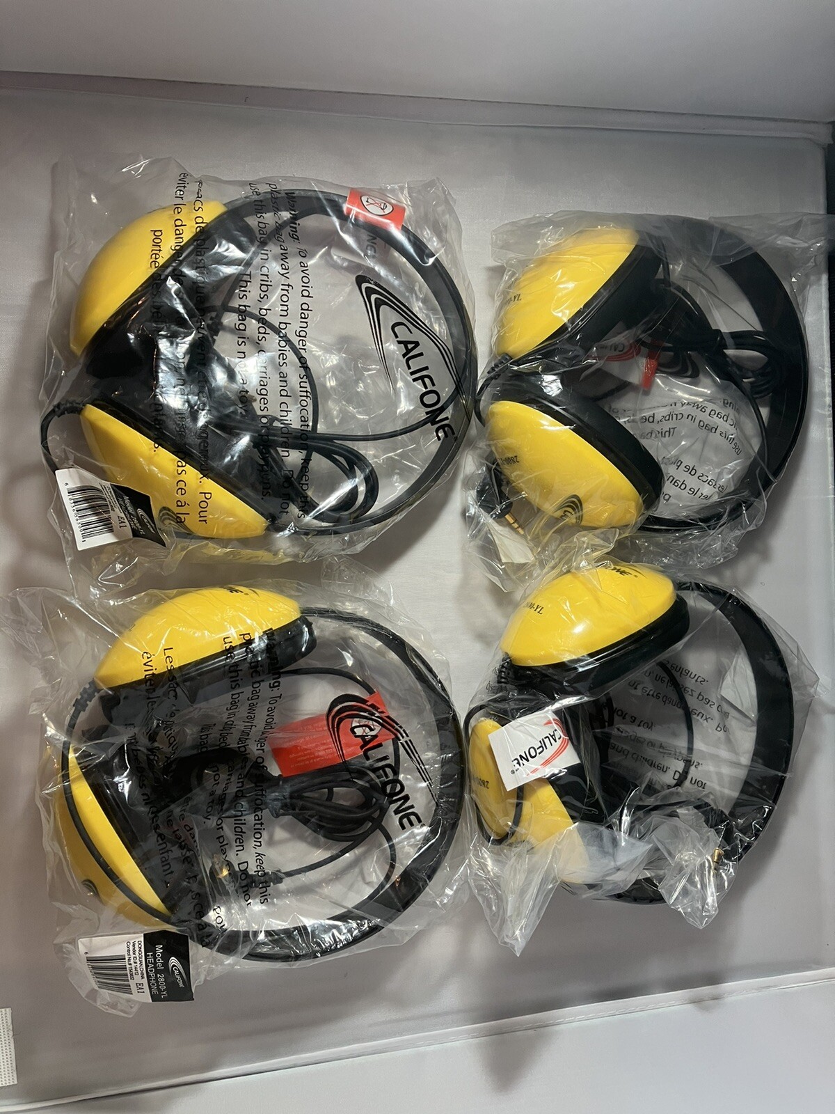 3 Califone 2800 YL Listening First Stereo Headphones Earphones for Kids (Yellow)