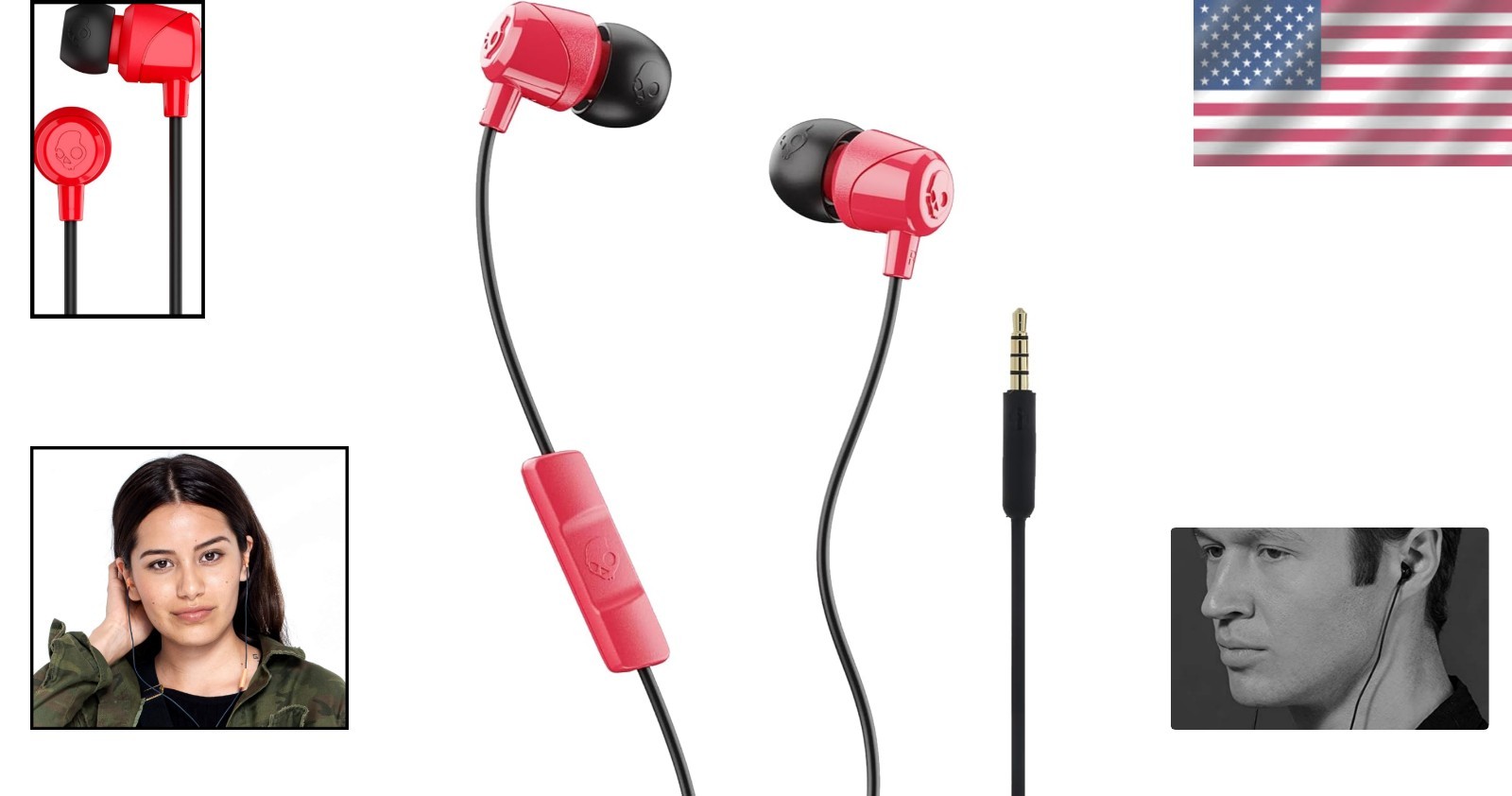 Stylish Jib Wired Earbuds with Ear Gels & Controls – Perfect for Music Lovers