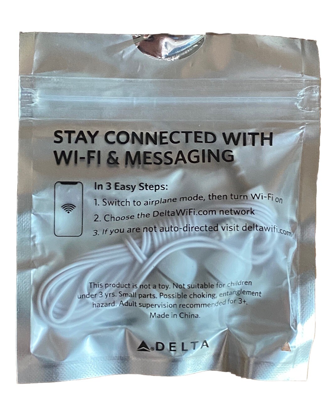 Delta Airlines Studio “Plug In Tune Out” Earbuds Headphones