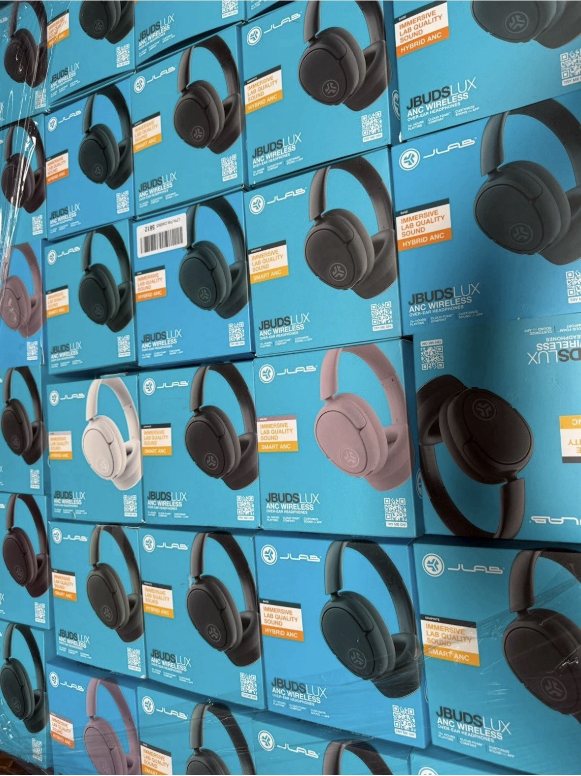 JLab JBuds Lux Active Noise Canceling Bluetooth Wireless Headphones Graphite