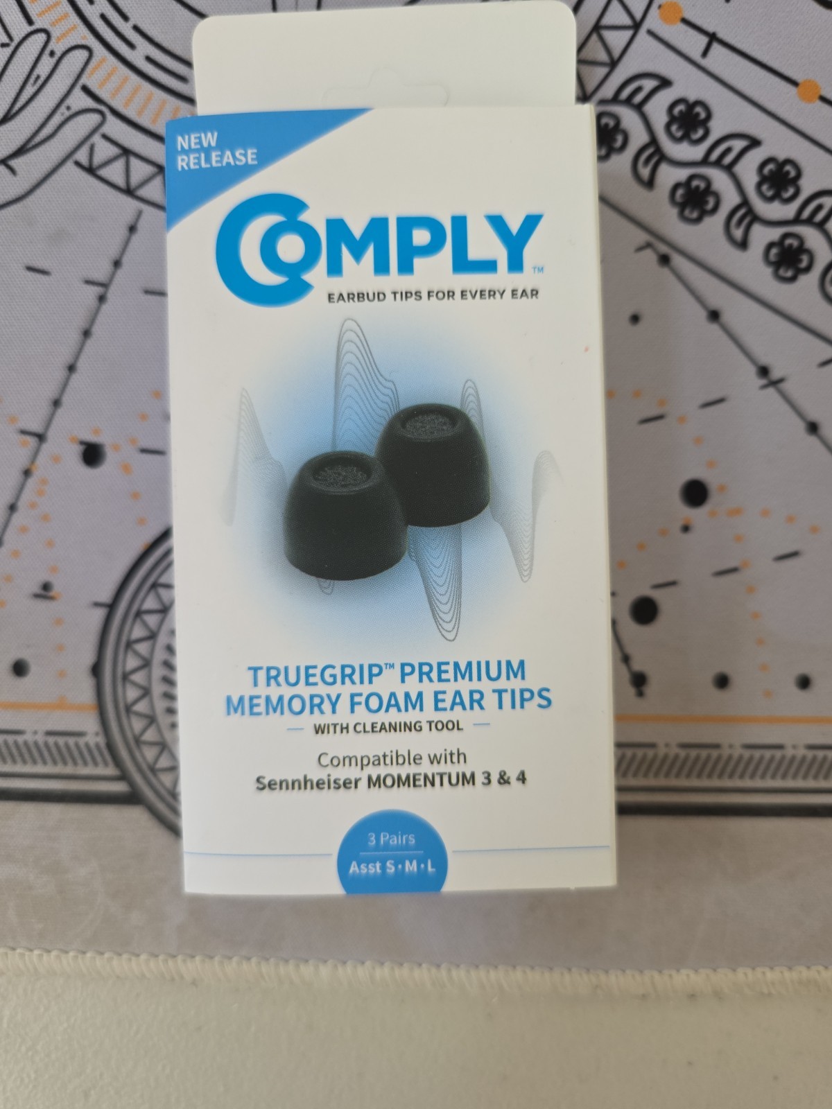 BARELY USE Sennheiser MOMENTUM True Wireless 4 Earbud Denim W COMPLY FOAM TIPS