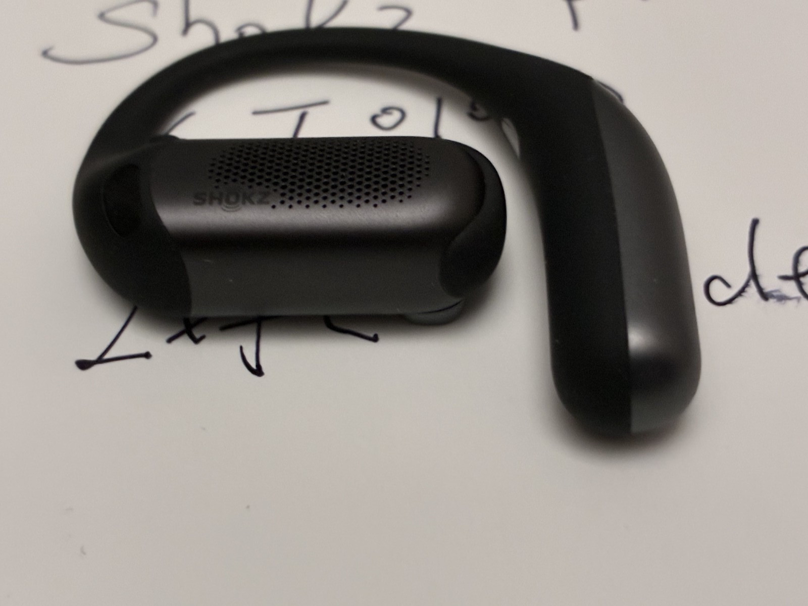 Shokz – OpenFit Pro (T010) -True Wireless Earbuds Black – Left Side