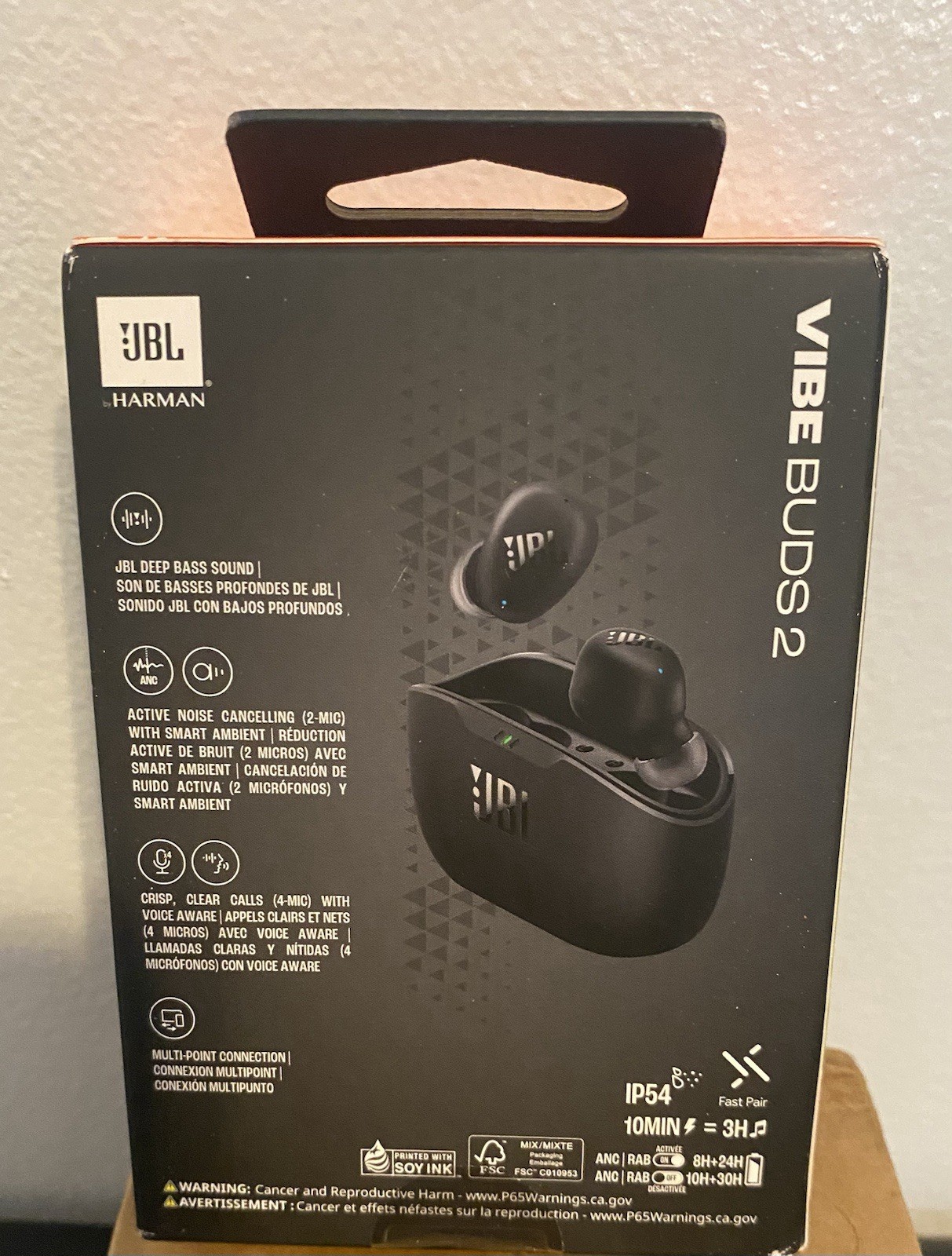 JBL Wave Buds True Wireless In-Ear Headphones – Black (JBLVBUDSBLKAM)