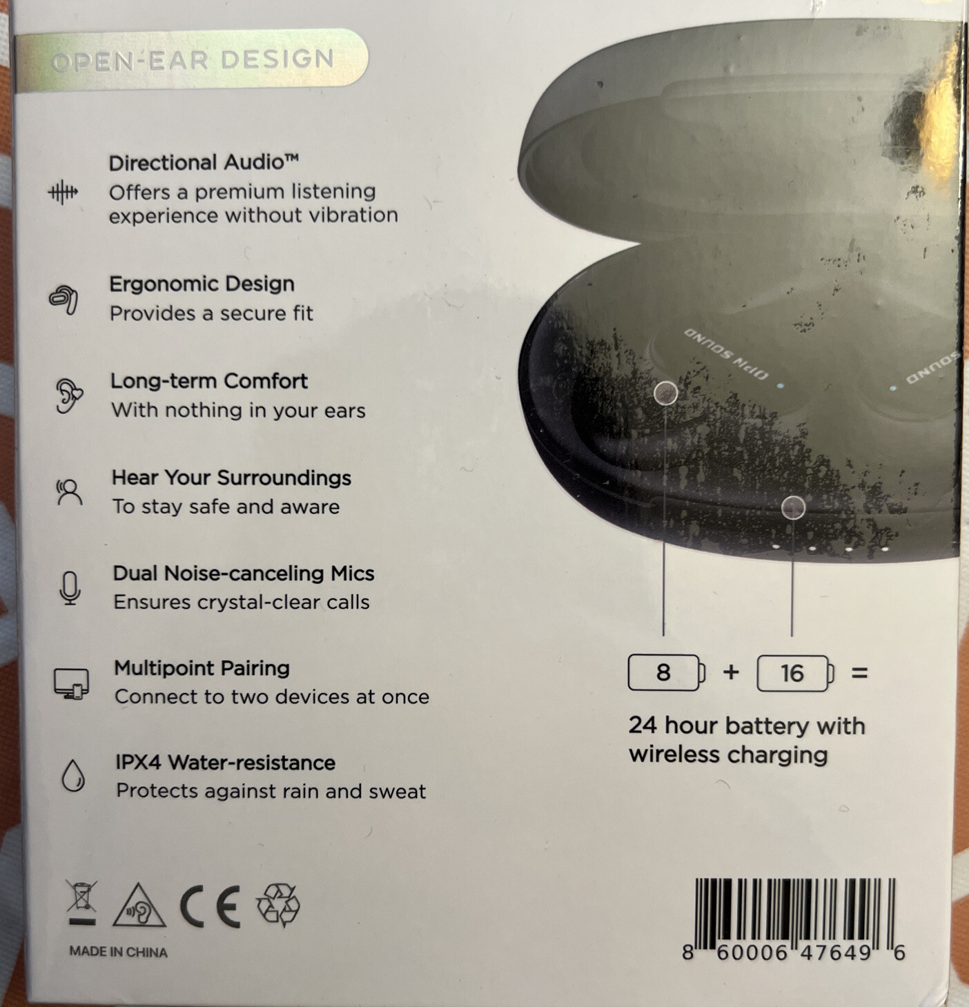 OPN Sound Aria Open-Ear bluetooth wireless Headphones (BRAND NEW)