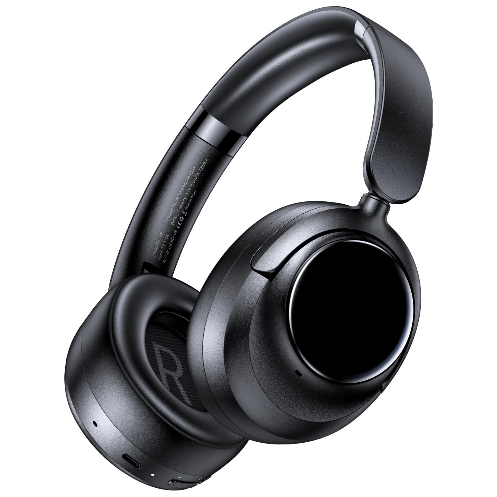 Active Noise Cancelling Bluetooth Headphones, 120H Playtime, Hi-Res Audio, 5-Mic