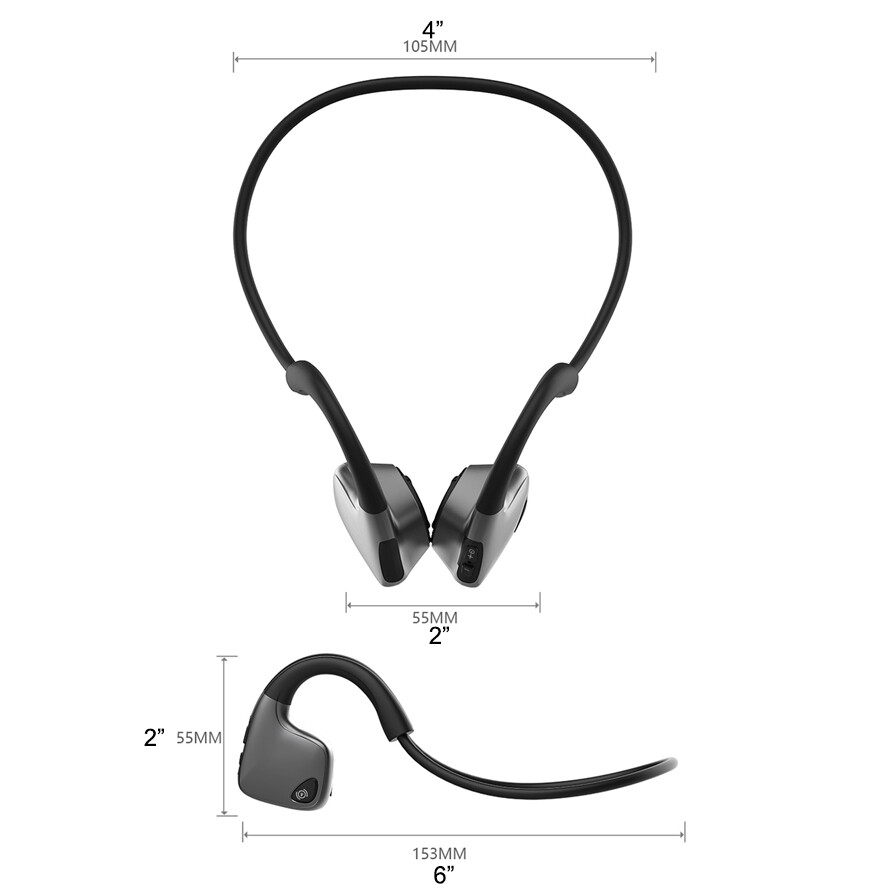 Bone Conduction Wireless Over-Ear Headphones BT5.0 Sweat Resistance – US Seller