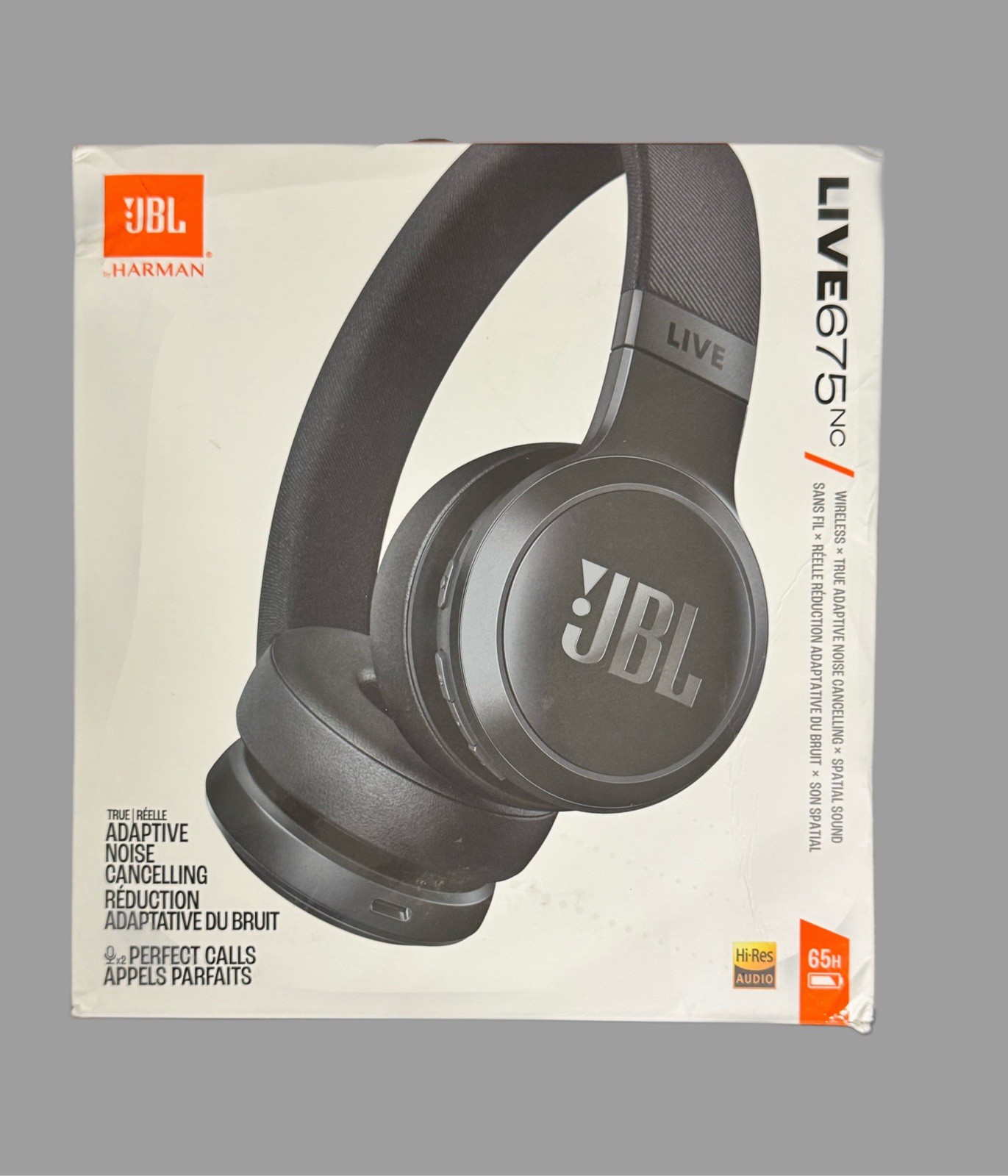 JBL Live 675NC Wireless ANC Bluetooth Headphones Black NOB