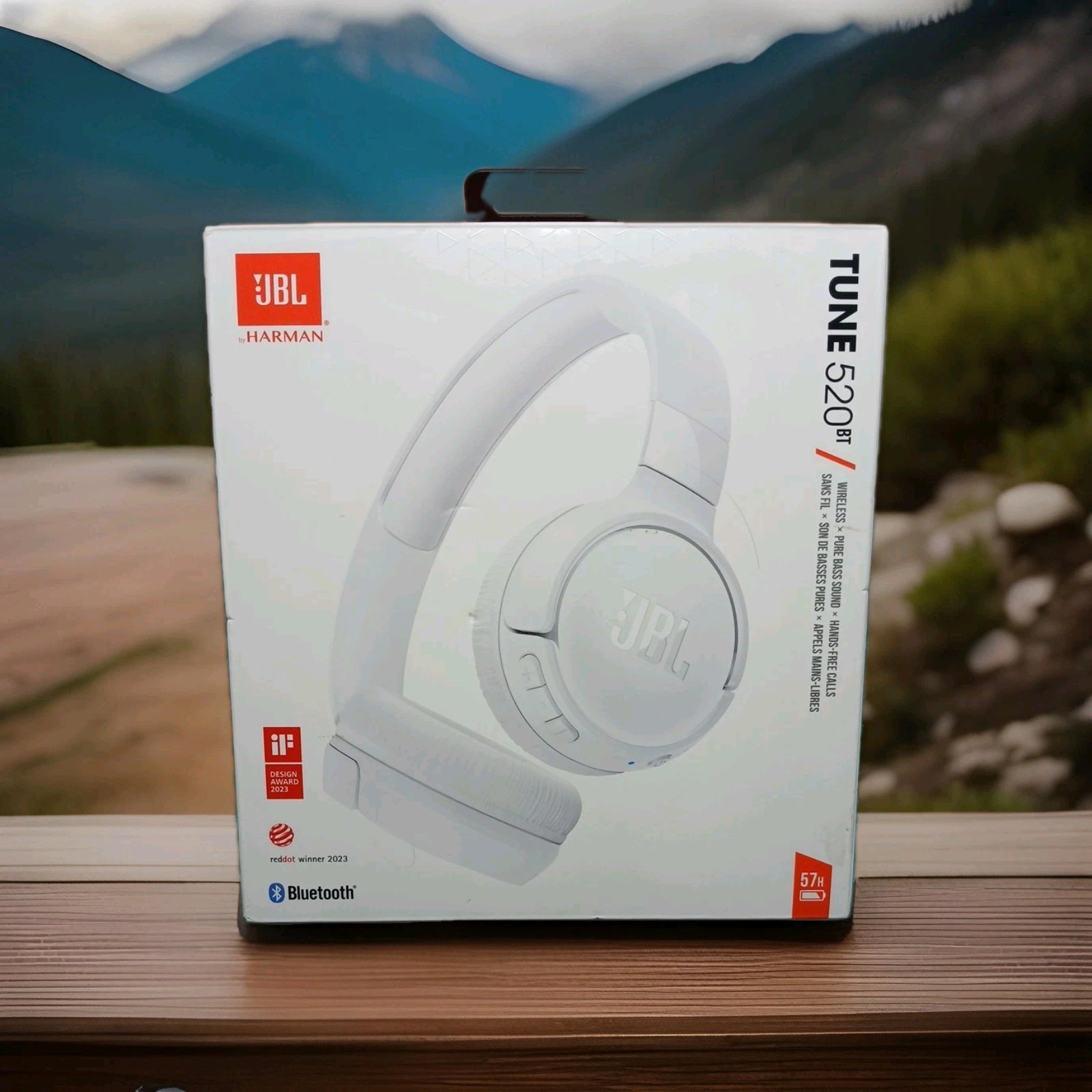 JBL White Harman Tune 520BT Wireless Headphones – Open Box