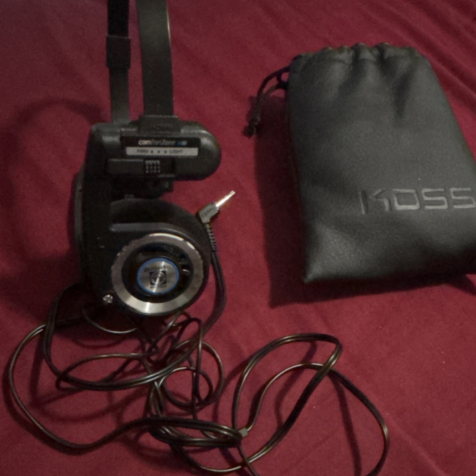 Koss Porta Pro Wired Headphones Black Ear-Pad w/ Carrying Pouch