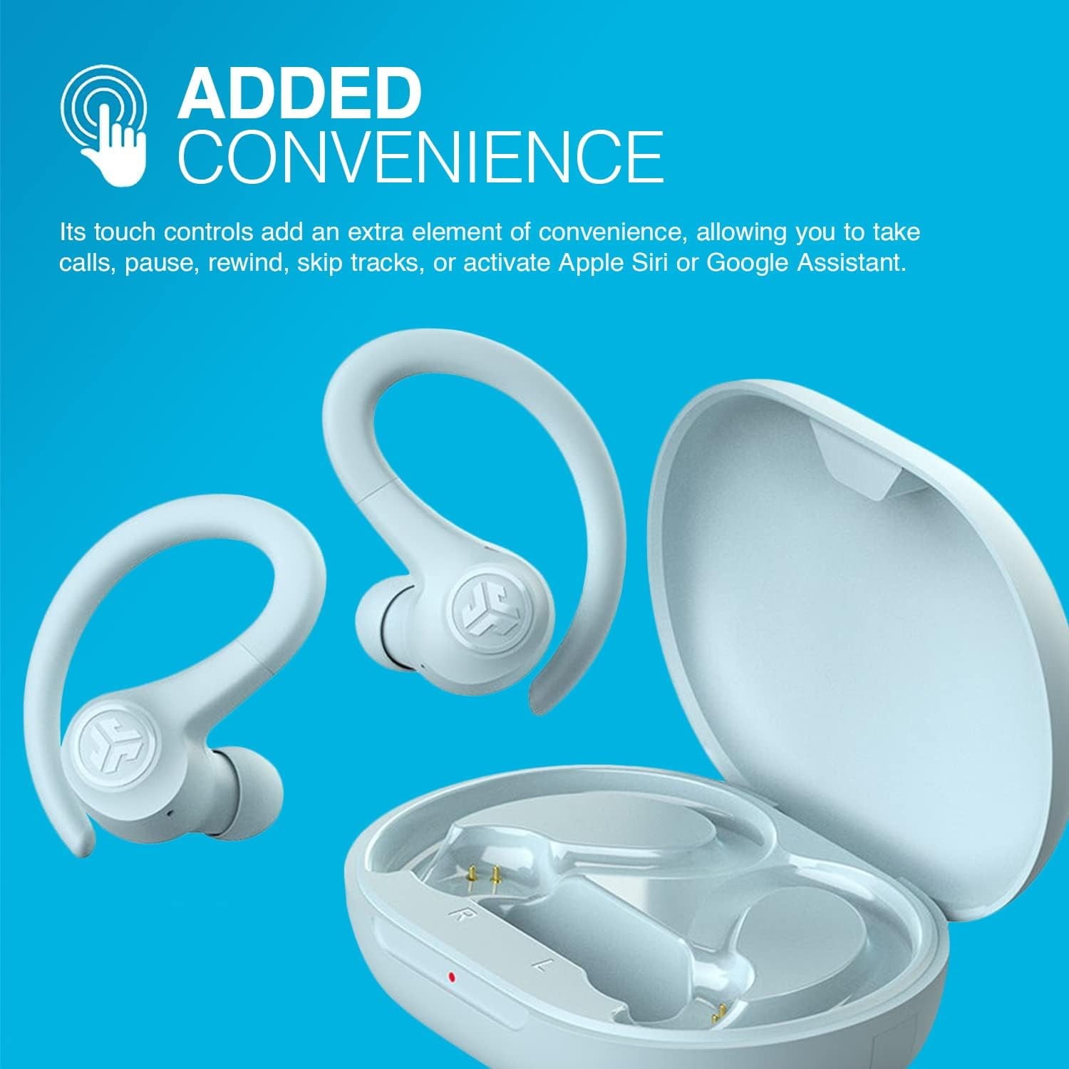 JLab Go Air Sport Bluetooth Earbuds, True Wireless with Charging Case, Teal