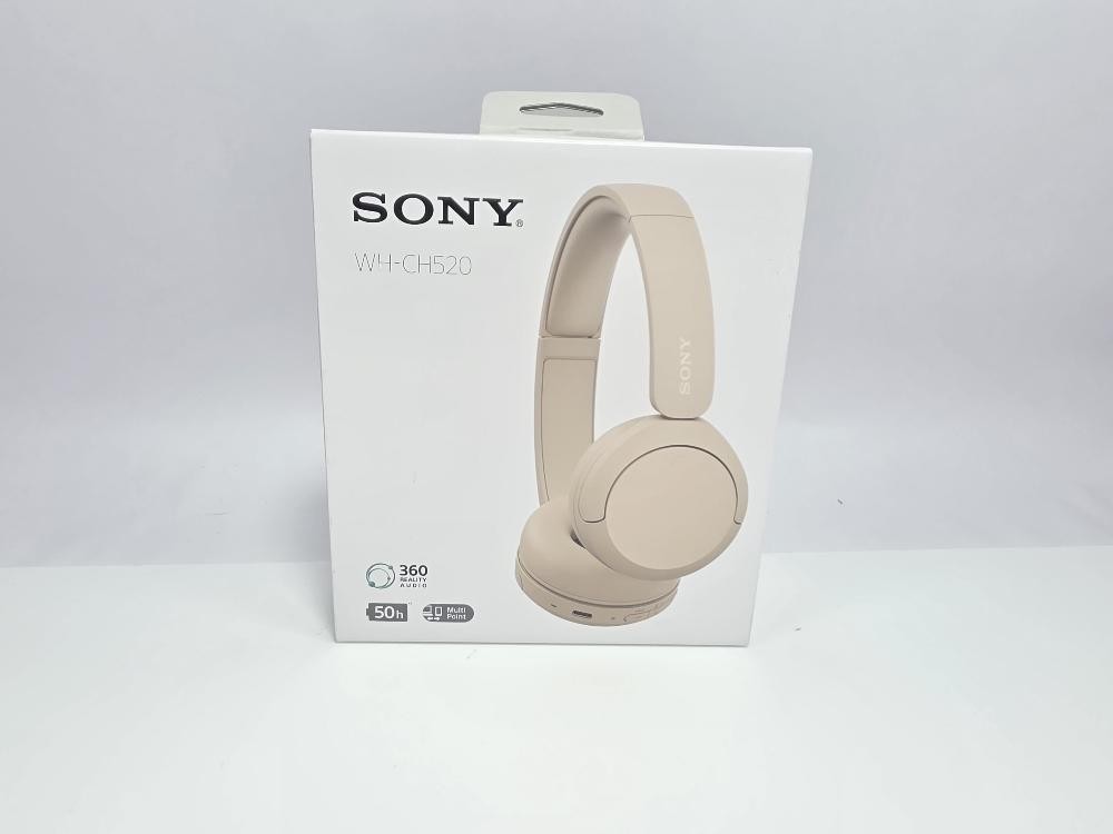 Sony WH-CH520 Wireless On-Ear Bluetooth Headphones Mic 50Hr Quick Cappuccino