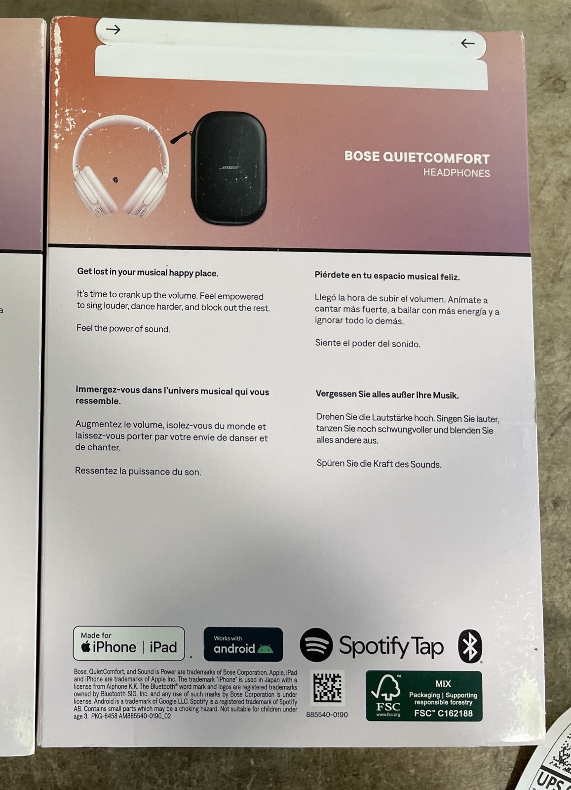 Bose QuietComfort Headphones, Noise Cancelling – Petal Pink – 884367-1500