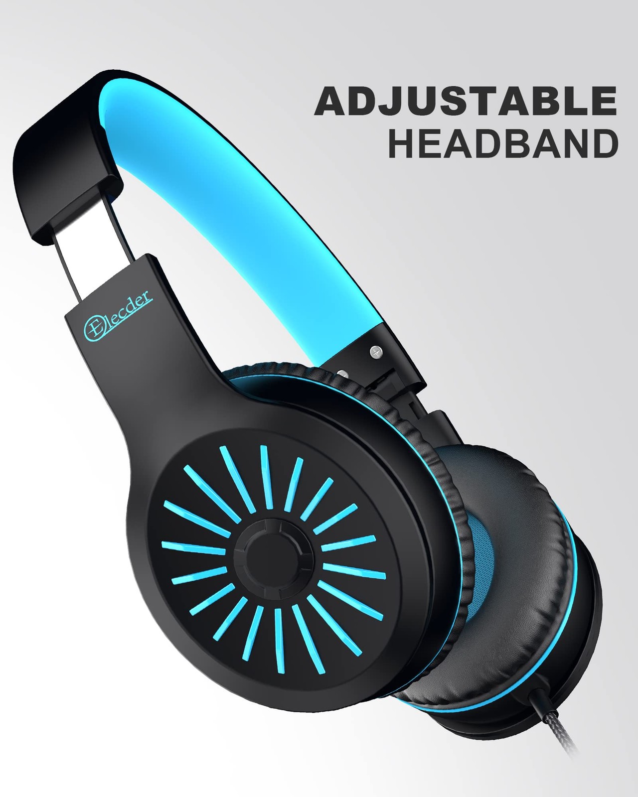 Black i45 Kids Wired OnEar Headphones Foldable 1.5M Cord 3.5mm Jack Headset
