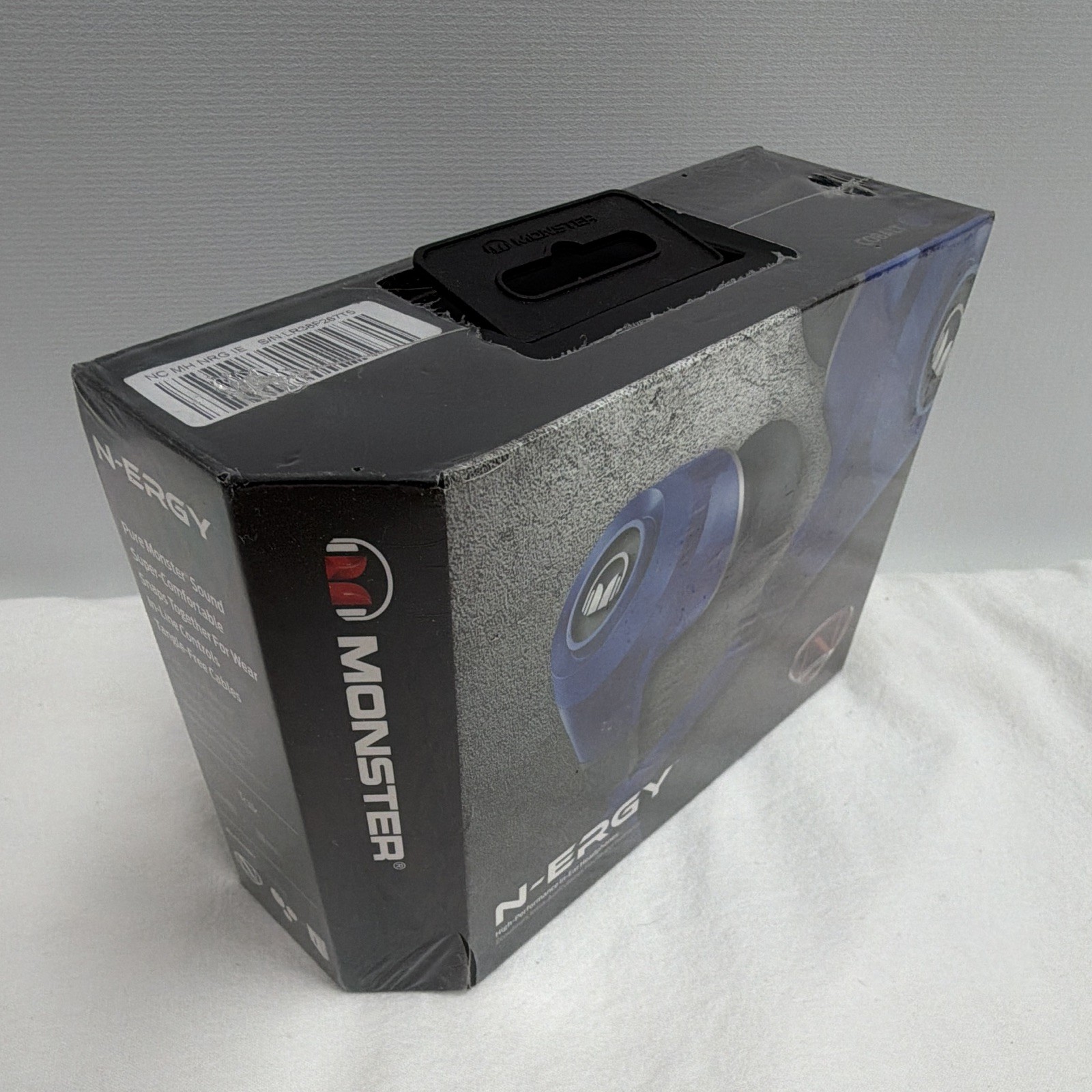 Monster N-ERGY In-Ear Earbuds Headphones w/ Microphone Blue/Black SEALED NEW
