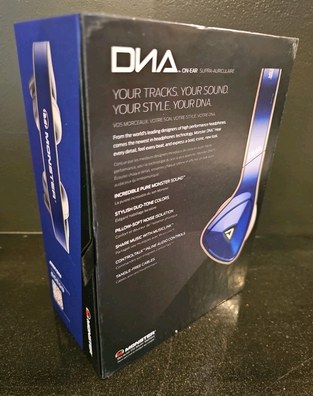 Monster DNA On-Ear Headphones Cobalt Blue Light Gray